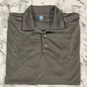 PGA TOUR Mens XXL Golf Polo Shirt Gray Textured Short Sleeve